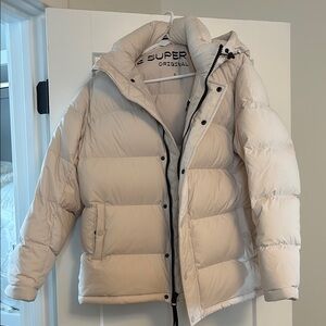 Aritzia Super Puff Jacket in Cream